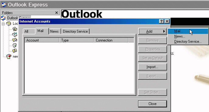 Outlook Express Email Set-up